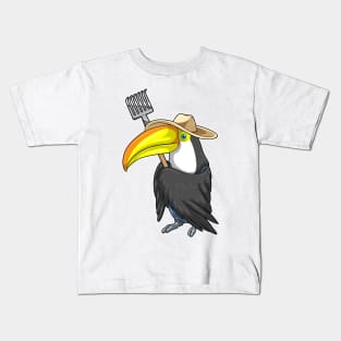 Toucan Farmer Rake Kids T-Shirt